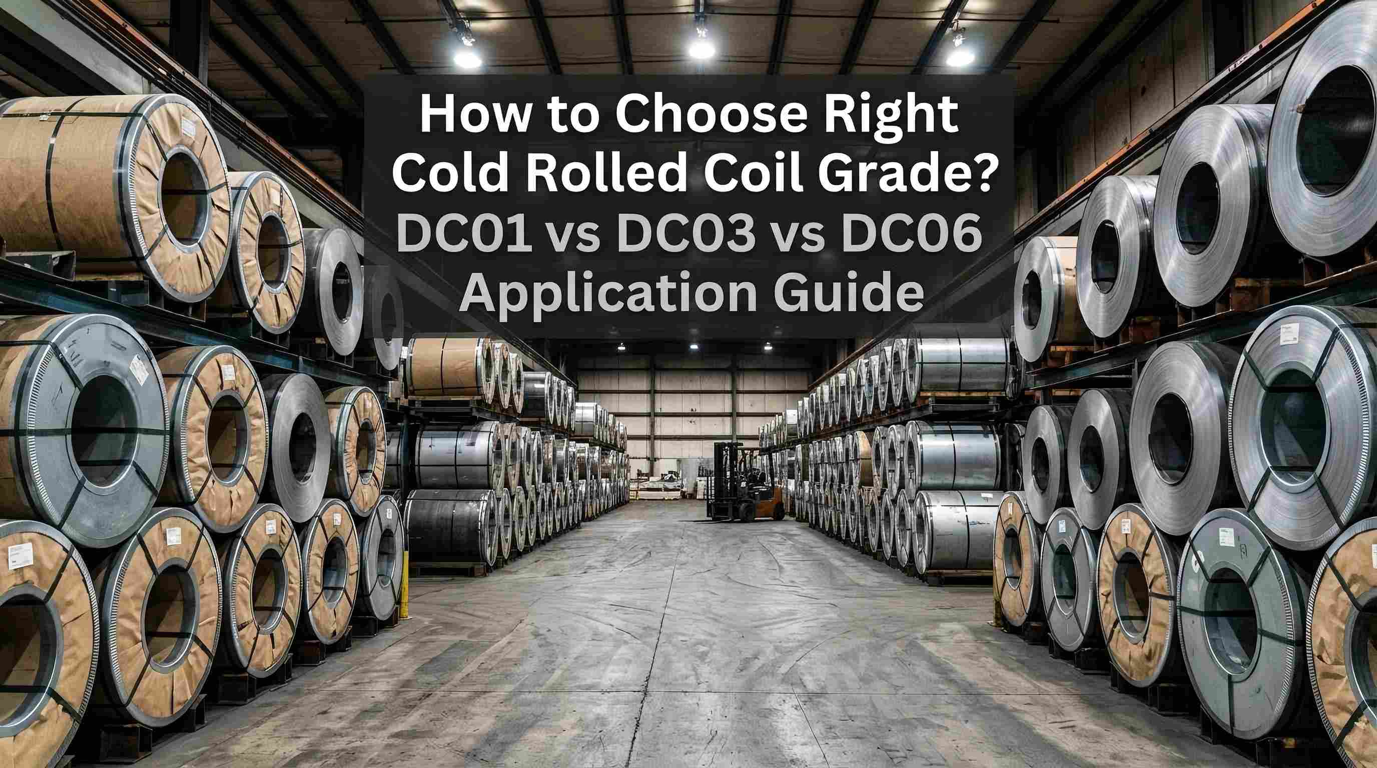မှန်ကန်တဲ့ Cold Rolled Coil Grade ကို ဘယ်လိုရွေးချယ်မလဲ။ DC01 vs DC03 vs DC06 လျှောက်လွှာလမ်းညွှန်
