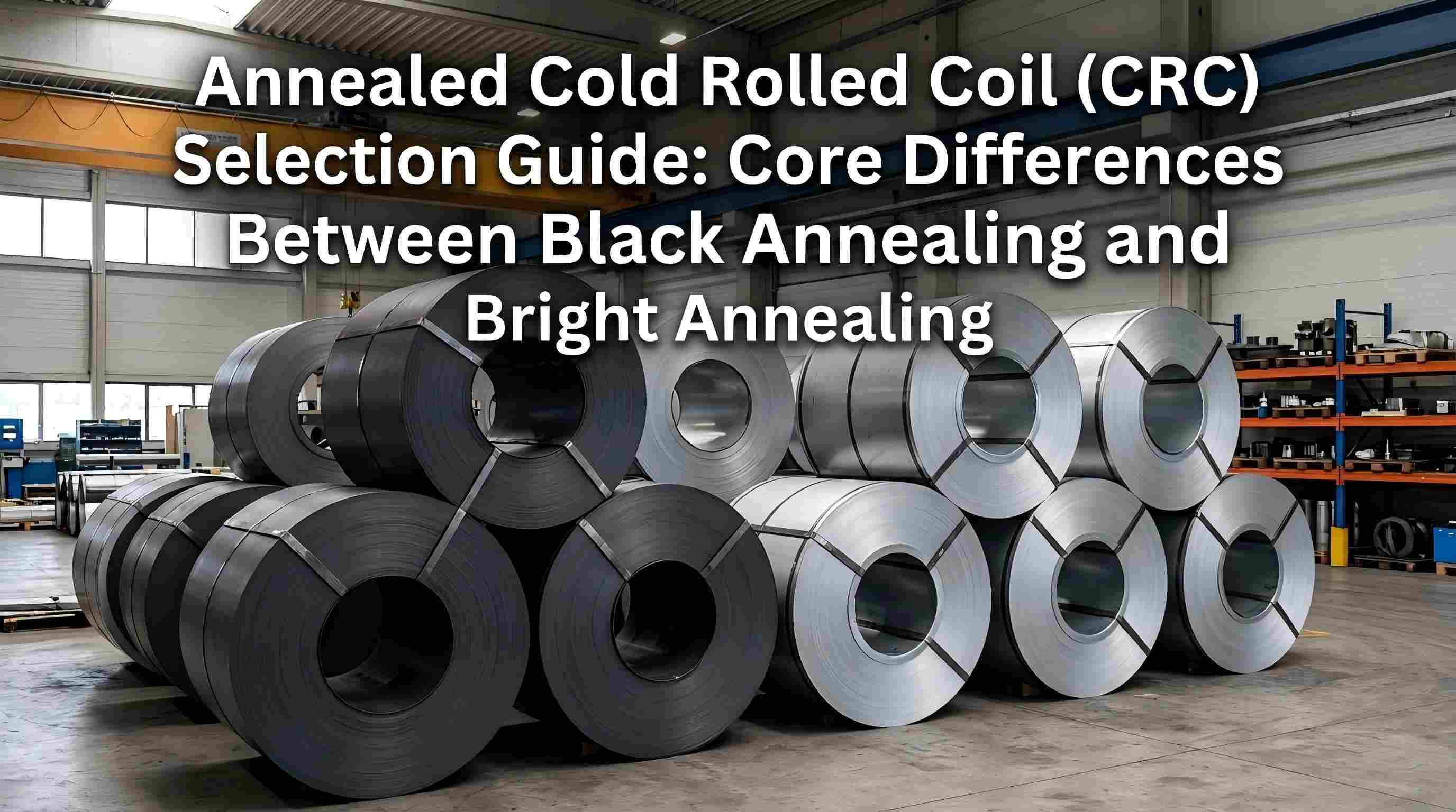 Annealed Cold Rolled Coil (CRC) ရွေးချယ်ရေး လမ်းညွှန်- အမည်းရောင် လိမ်းခြယ်ခြင်း နှင့် တောက်ပြောင်ခြင်း အကြား အဓိက ကွာခြားချက်များ